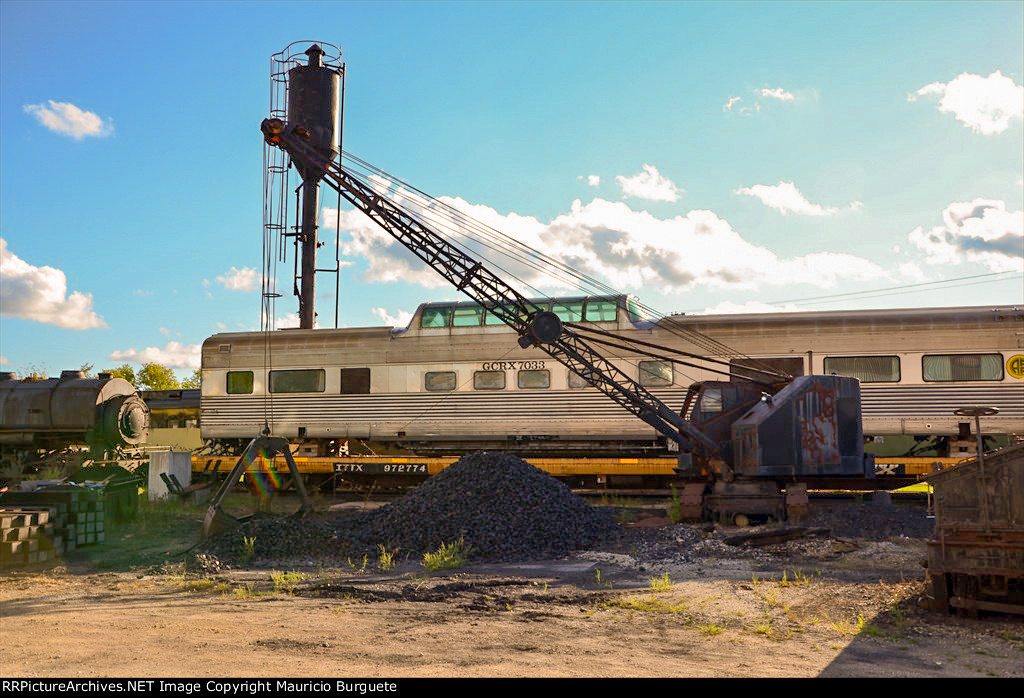 ex Chicago & Western Indiana Railroad crane use fron loading coal into IRM's steam engines